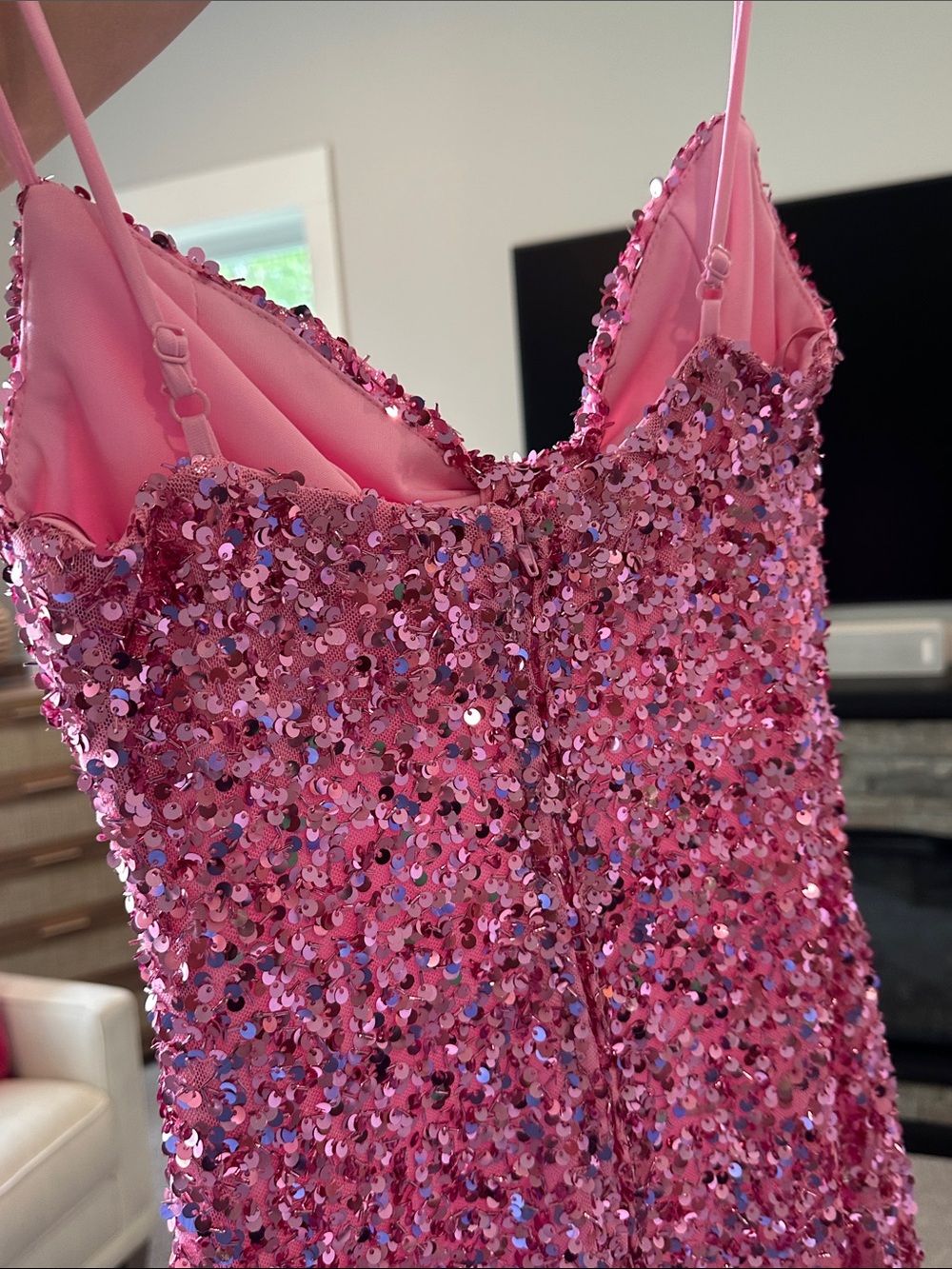 B. Darlin Pink Sequin Mini Party Dress - Picture 5 of 5